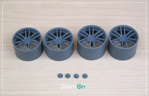ZoomOn ZR110-18 1/24 18-inch Enkei RA039 Wheel Set (Tires Not Included) (For Tamiya)