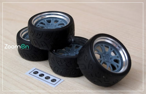 ZoomOn ZR112-18 1/24 18-inch SSR Professor MS3 Wheel Set