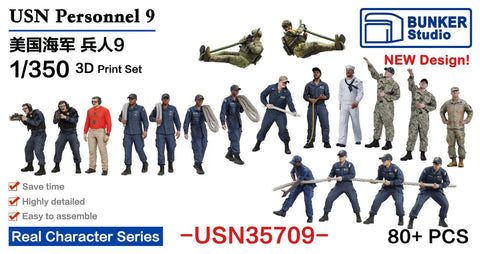 Bunker Studio USN35709 1/350 USN Personnel 9