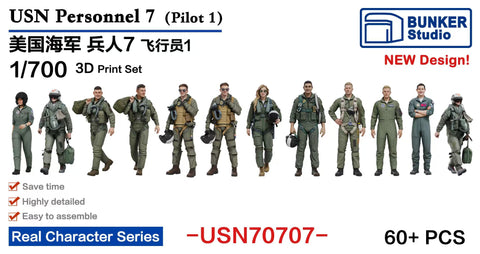 Bunker Studio USN70707 1/700 USN Personnel 7