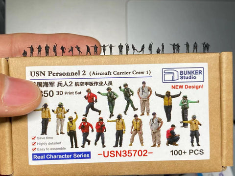 Bunker Studio USN35702 1/350 USN Personnel 2