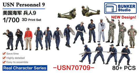 Bunker Studio USN70709 1/700 USN Personnel 9