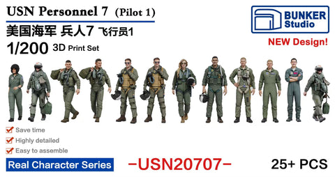 Bunker Studio USN20707 1/200 USN Personnel 7