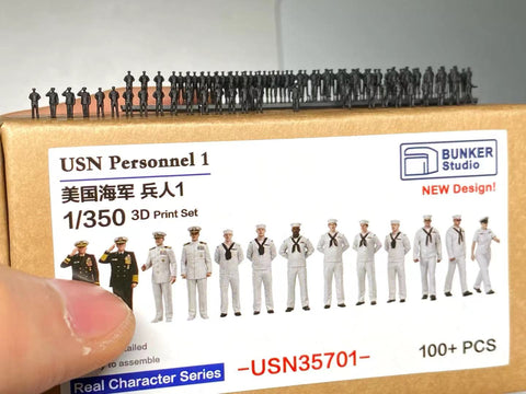 Bunker Studio USN35701 1/350 USN Personnel 1
