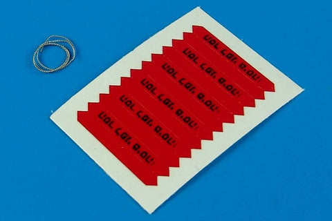 AEROBONUS 320011 1/32 Remove before flight flags - IDF - black lettering