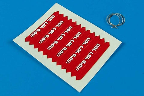 AEROBONUS 320012 1/32 Remove before flight flags - IDF - white lettering