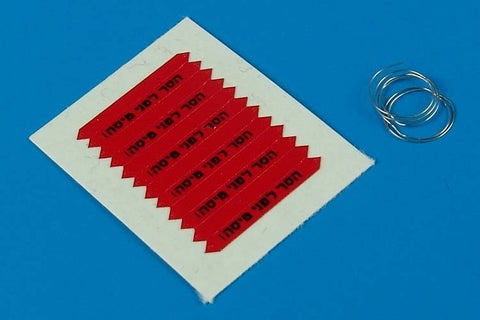 AEROBONUS 480029 1/48 Remove before flight flags - IDF - black lettering