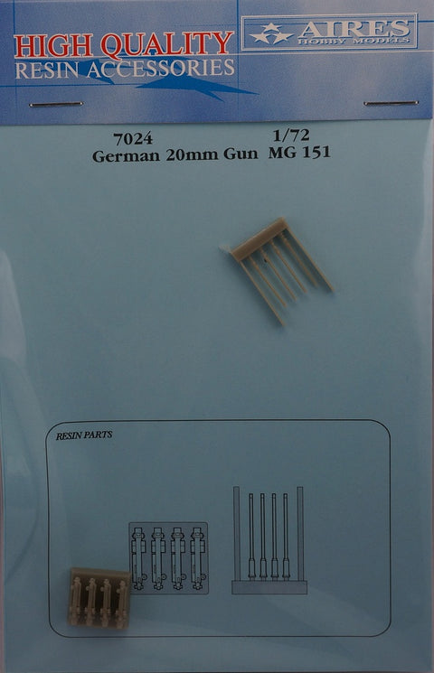 Aires 7024 1/72 German 20mm guns MG 151