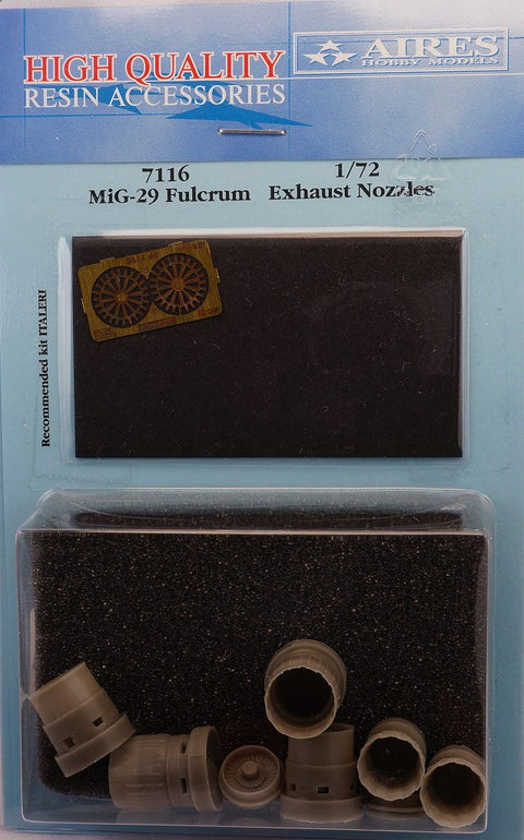 Aires 7116 1/72 MiG-29 Fulcrum exhaust nozzles (For ITALERI)