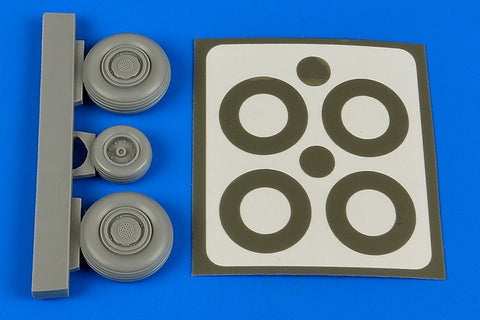 Aires 7306 1/72 Su-27 Flanker wheels & paint masks - (late version)