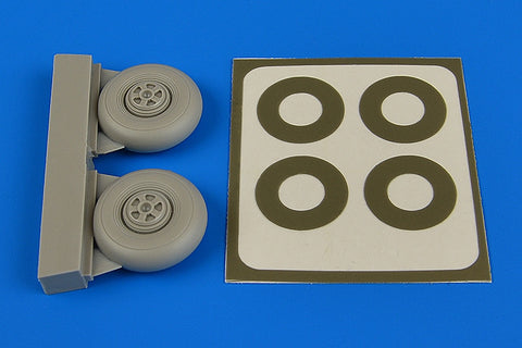 Aires 7346 1/72 Beaufighter wheels (five spoke) & paint masks (For AIRFIX)