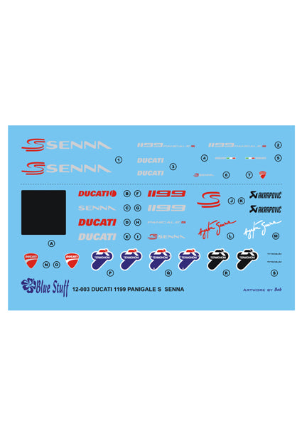 Blue Stuff BS 12-003 1/12 DUCATI 1199 Panigale S " SENNA" Tamiya 14129