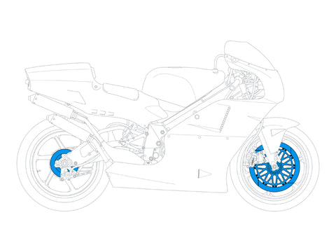 Blue Stuff BS 12-004 1/12 HONDA NSR500  Brake discs - 1/12 Photoetching Hasegawa BK-4 /NSR500 89'