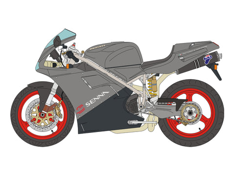 Blue Stuff BS 12-011 1/12 DUCATI 916 SENNA 95' / 97' / 98' - 1/12 Decals, PE & Parts TAMIYA 14068