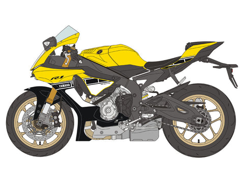 Blue Stuff BS 12-015 1/12 YAMAHA YZF-R1 60th Anniversary - 1/12 Decals TAMIYA 14133