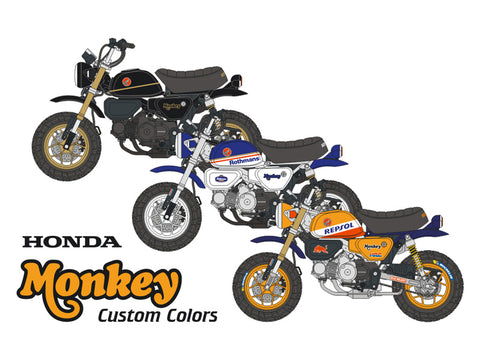 Blue Stuff BS 12-018 1/12 HONDA 125 Monkey Custom Colors - 1/12 Decals TAMIYA 14134