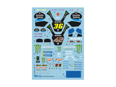 Blue Stuff BS 12-036 1/12 SUZUKI GSX-RR 2022 - 1/12 Decals TAMIYA 14139