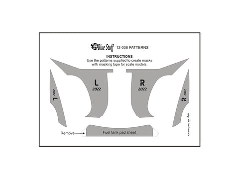 Blue Stuff BS 12-036 1/12 SUZUKI GSX-RR 2022 - 1/12 Decals TAMIYA 14139