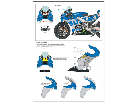Blue Stuff BS 12-036 1/12 SUZUKI GSX-RR 2022 - 1/12 Decals TAMIYA 14139