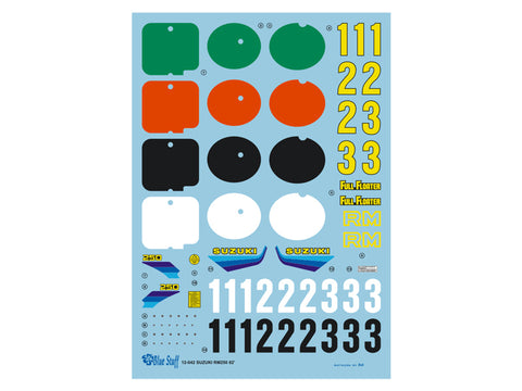 Blue Stuff BS 12-042 1/12 SUZUKI RM250 1982 - 1/12 Decal TAMIYA 14013