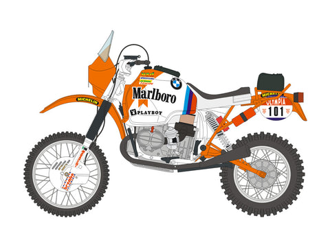 Blue Stuff BS 12-045 1/12 BMW R80 G/S Paris-Dakar 1985 - 1/12 Decals TAMIYA 14049 / 14056