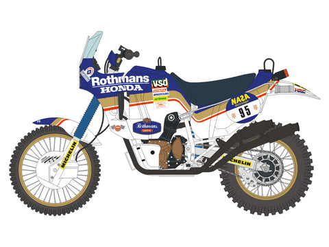 Blue Stuff BS 12-046 1/12 HONDA NXR 750 Paris-Dakar 1986 - 1/12 Decals TAMIYA 14054