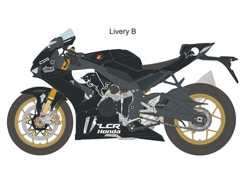 Blue Stuff BS 12-052 1/12 HONDA CBR1000RR-R SP - Training bike Replica / J. Zarco 24' - 1/12 Decals TAMIYA 14138 / 14141