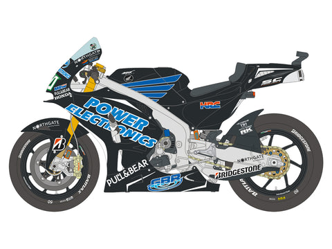 Blue Stuff BS 12-054 1/12 HONDA RCV Aspar US GP 2015 / N.Hayden - E. Laverty - 1/12 Decals TAMIYA 14130
