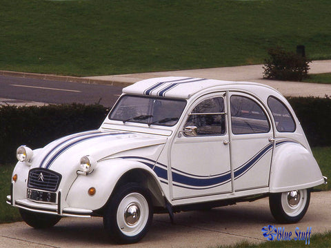 Blue Stuff BS 24-006 1/24 CITROËN 2cv FRANCE 3 / Transat / Beachcomber 1984 - 1/24 Decals > Tamiya / Revell Tamiya 24164/89654 and Revell 7095