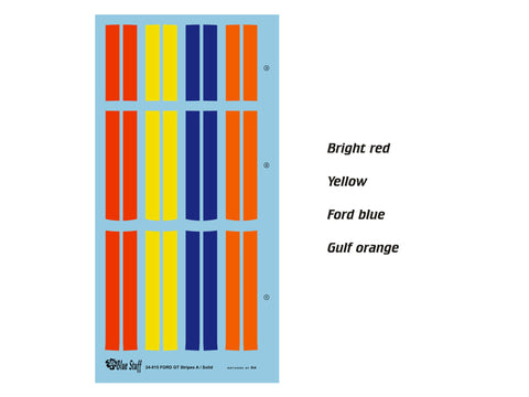 Blue Stuff BS 24-015 1/24 FORD GT Stripes A / Solid Colours - 1/24 Decals TAMIYA 24346