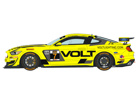 Blue Stuff BS 24-017 1/24 FORD Mustang GT4 Volt Racing 2018 - 1/24 Decals TAMIYA 24354