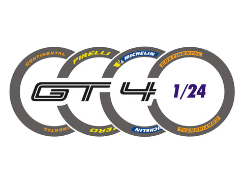 Blue Stuff BS 24-018 1/24 FORD Mustang GT4 Tyre markings - 1/24 Decals TAMIYA 24354