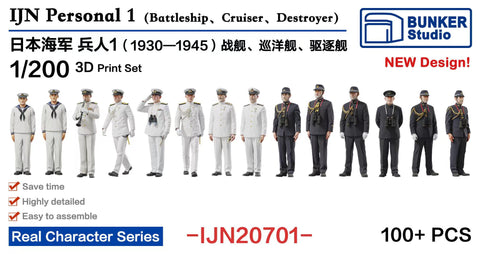 Bunker Studio IJN20701 1/200 IJN Personnel 1