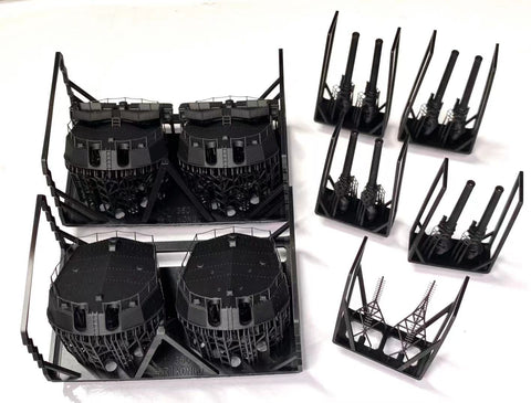 Bunker Studio IJN35176 1/350 IJN KONGO 356mm Main Gun Turrets Set 1944