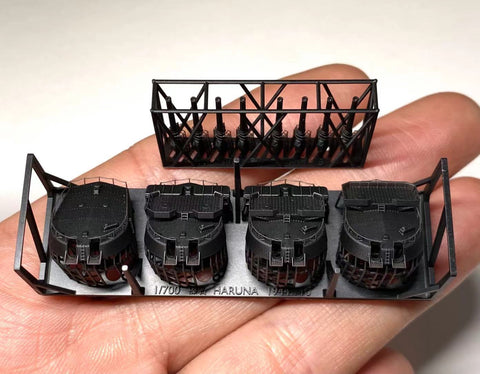 Bunker Studio IJN70178S 1/700 IJN HARUNA 356mm Main Gun Turrets Set 1944.10