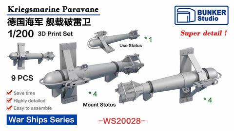 Bunker Studio WS20028 1/200 DKM Paravane Set