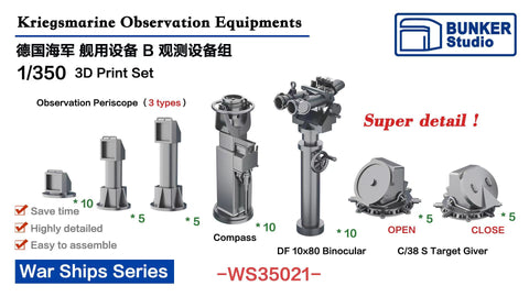 Bunker Studio WS35021 1/350 DKM Observation Equipments