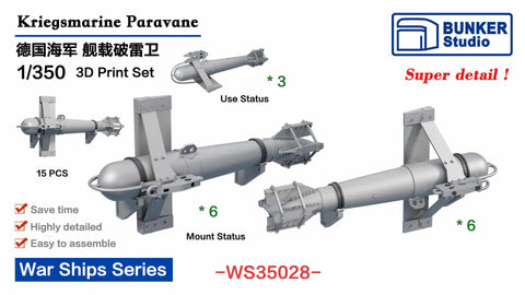 Bunker Studio WS35028 1/350 DKM Paravane Set