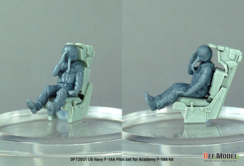 DEF Model DF72001 1/72 US F-14A Pilot set (for Academy New tooled F-14A)(3d Printed kit) - 2 Fig.