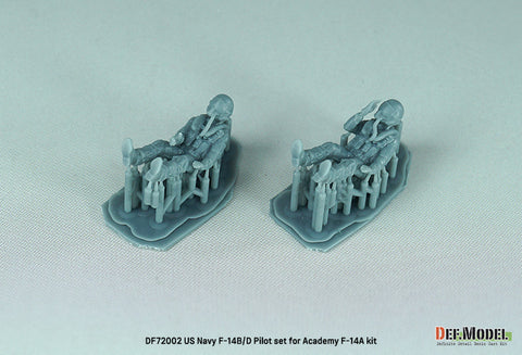 DEF Model DF72002 1/72 US F-14B/D Pilot set (for Academy New tooled F-14B/D)(3d Printed kit) - 2 Fig.