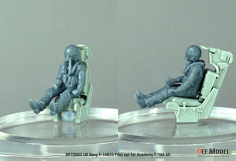 DEF Model DF72002 1/72 US F-14B/D Pilot set (for Academy New tooled F-14B/D)(3d Printed kit) - 2 Fig.