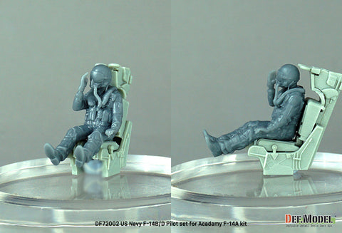 DEF Model DF72002 1/72 US F-14B/D Pilot set (for Academy New tooled F-14B/D)(3d Printed kit) - 2 Fig.