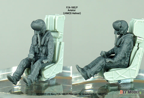 DEF Model DF72003 1/72 US F/A-18E/F Pilot set (for Academy F/A-18 E/F)(3d Printed kit) - 3 Fig.