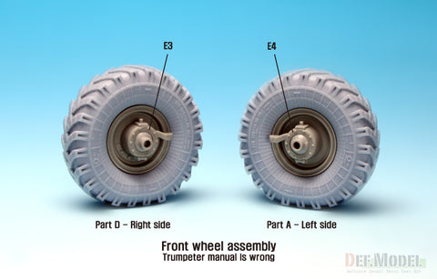 DEF Model DW35060 1/35 Russian URAL-4320 Truck / BM21 Sagged Wheel set (for Trumpeter 1/35)