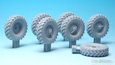 DEF Model DW35060 1/35 Russian URAL-4320 Truck / BM21 Sagged Wheel set (for Trumpeter 1/35)