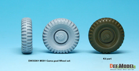 DEF Model DW35061 1/35 US M561 'Gama Goat' Sagged Wheel set (for Tamiya 1/35)