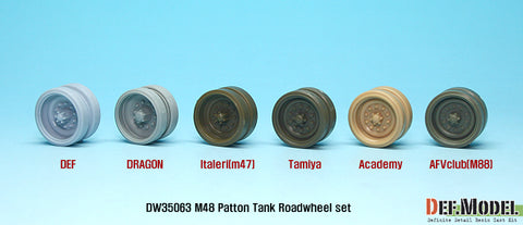 DEF Model DW35063 1/35 US M48 MBT Series Road wheel set (for Dragon 1/35)