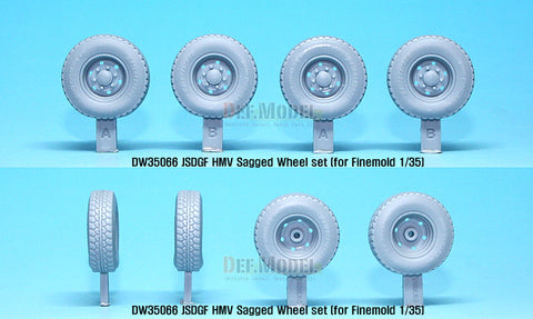 DEF Model DW35066 1/35 JSDGF HMV Sagged Wheel set (for Finemolds 1/35)