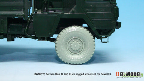 DEF Model DW35070 1/35 German Man 7t. milgl 6x6 Truck Sagged Wheel set (for Revell 1/35)
