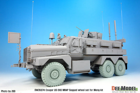 DEF Model DW35074 1/35 US Cougar 6X6 Mrap Sagged Wheel set - 2 Spare wheel (for Meng 1/35)